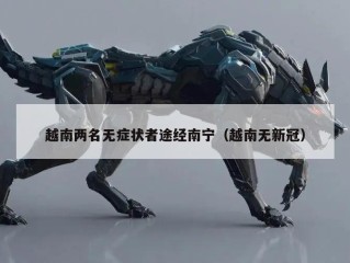 越南两名无症状者途经南宁（越南无新冠）